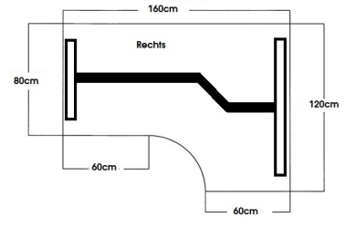 Zit/sta Wing Business elektrisch 160x120 cm