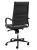 Chaise de bureau Design noire avec haut dossier en similicuir - Noir 66039